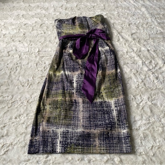 NWOT Edme & Esyllte Anthropologie Multicolor Strapless Wythes Dress Size 0 - Picture 1 of 5